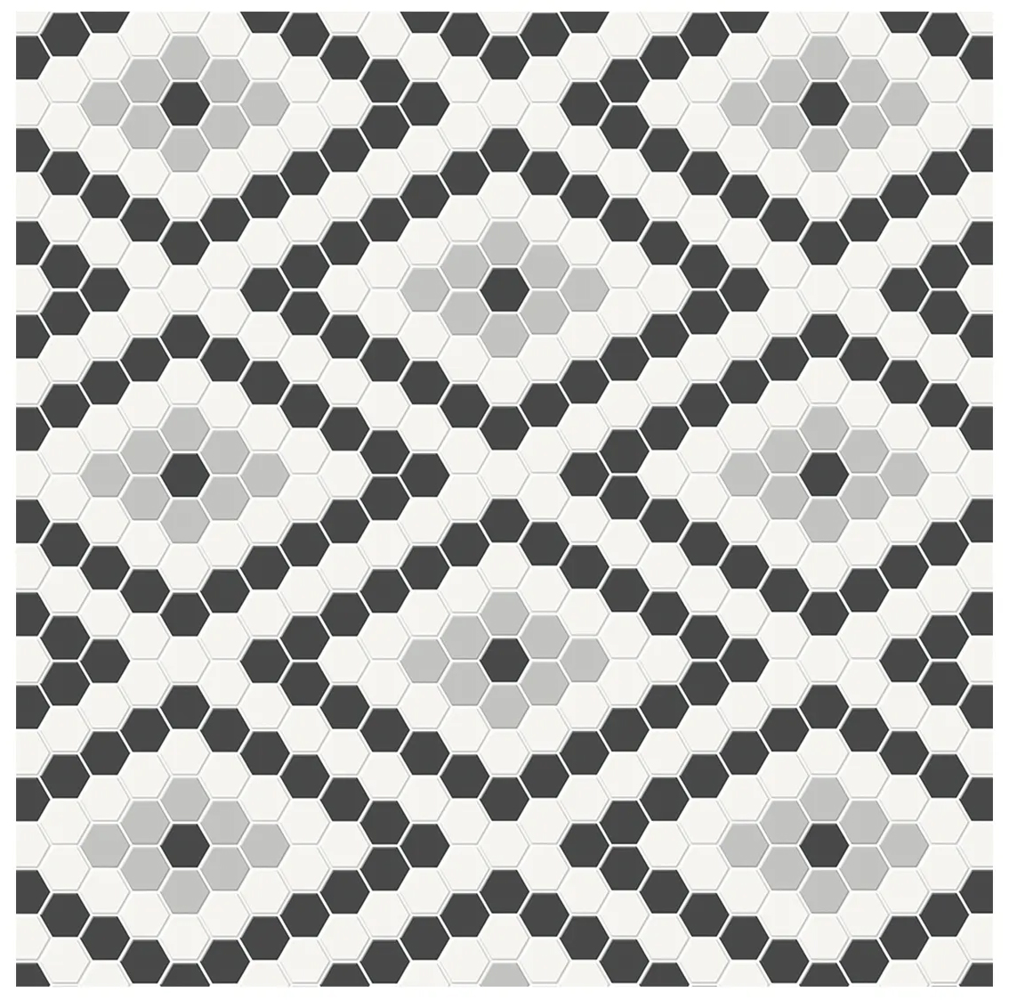 Soho Midnight Blend Diamond Matte Glazed Porcelain Mosaic